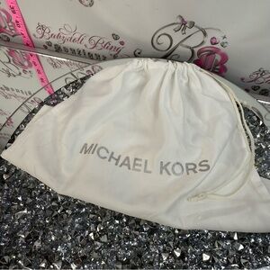 Michael Kors dust bag purse bag silver White Drawstring Dust Bag